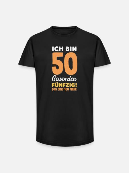 Funny 50th Birthday Shirt Gift - Long Fit Men's T-Shirt - black