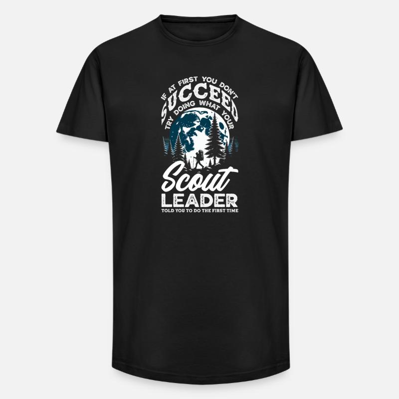 Scouting Truppführer Waldlager - Long Fit Männer T-Shirt - Schwarz