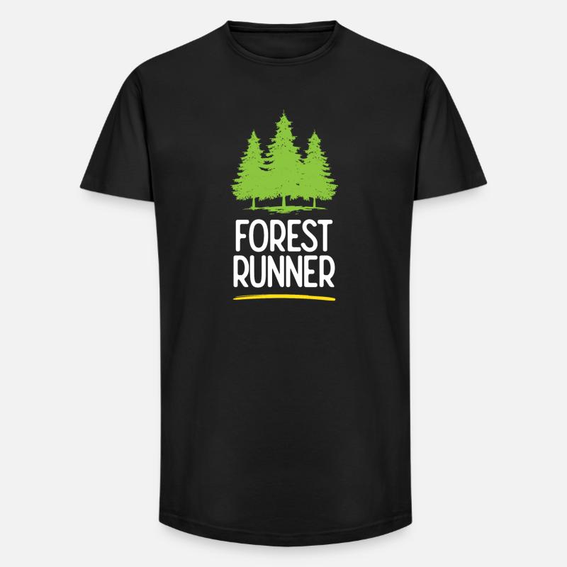 Waldläufer - Long Fit Männer T-Shirt - Schwarz