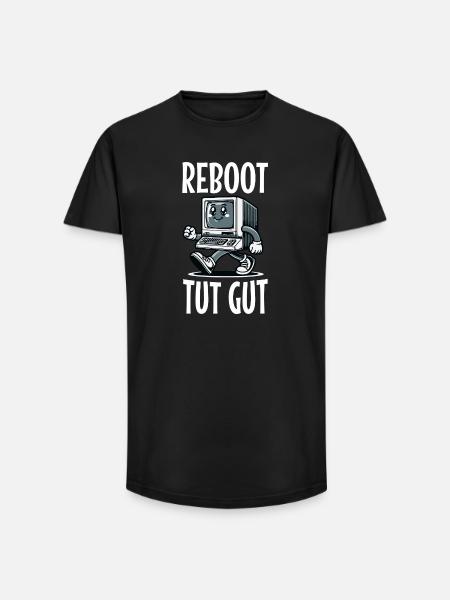 Reboot Tut Gut Administrator - Long Fit Männer T-Shirt - Schwarz