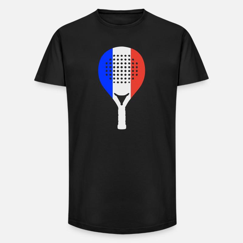 Padel-Frankreich - Long Fit Männer T-Shirt - Schwarz