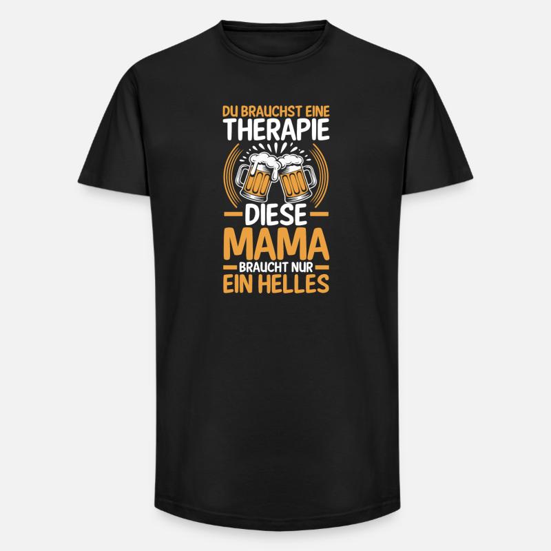 Bier Bierliebhaberin Mutter Mama - Long Fit Männer T-Shirt - Schwarz
