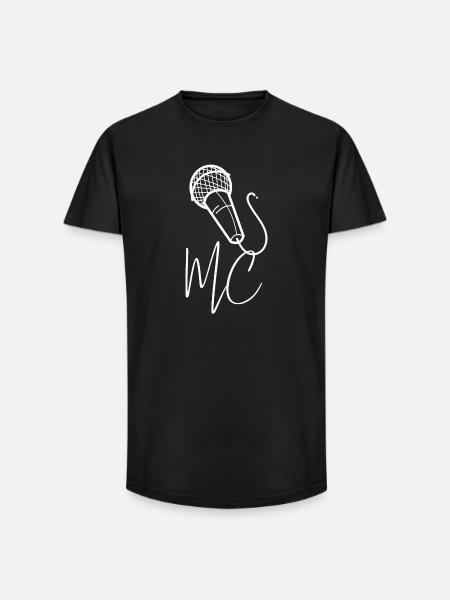 MC Hip Hop Beatbox Rapper Mikrofon Skjorte - Long fit herre T-shirt - sort