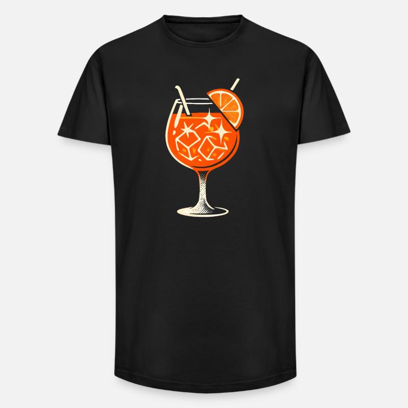Party Spritz Glas Geschenkidee - Long Fit Männer T-Shirt - Schwarz