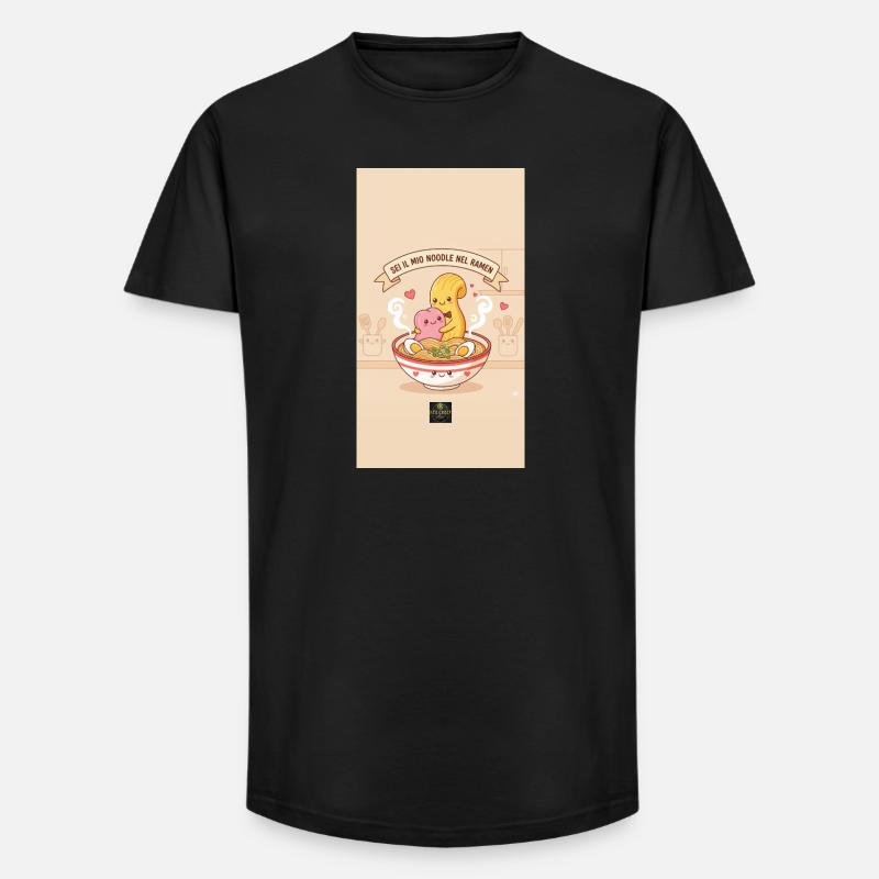Leckere Threads Ramen - Long Fit Männer T-Shirt - Schwarz