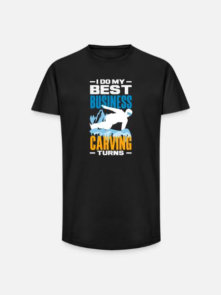 Snowboarden Snowboardtreffen Sessellift - Long Fit Männer T-Shirt - Schwarz