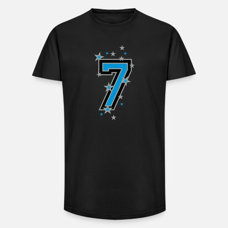 Die Nummer sechs 6 - Long Fit Männer T-Shirt - Schwarz