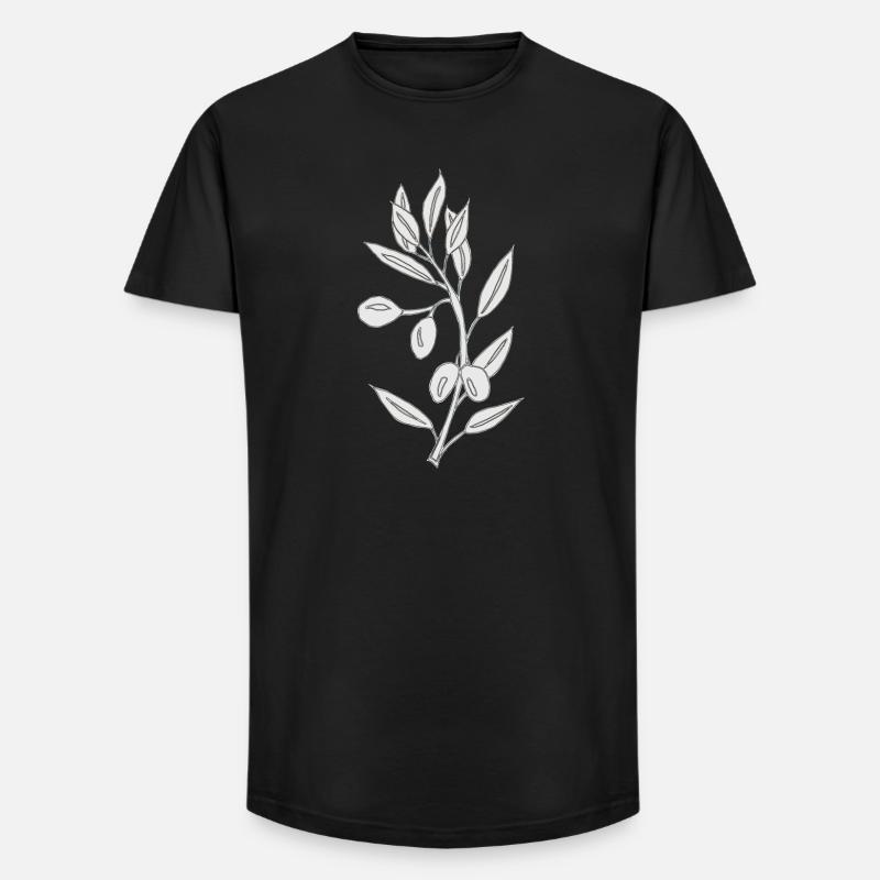 olive grau - Long Fit Männer T-Shirt - Schwarz