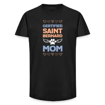 Certified Saint Bernard Mama - Long Fit Men's T-Shirt - black - Front - AI Model Male 185 light (185cm)