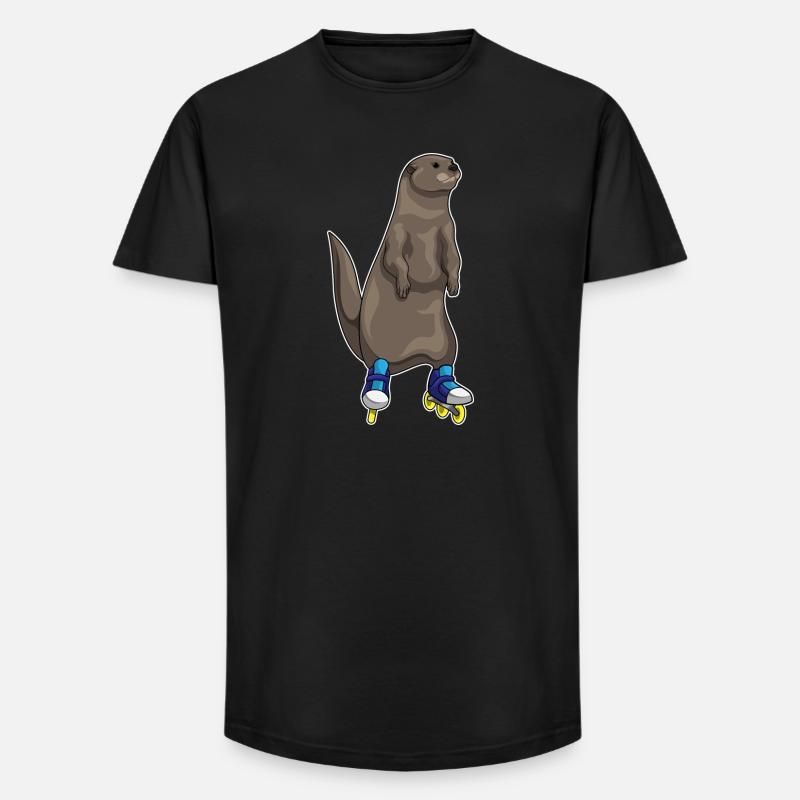 Otter Inline skating Inline skates - Long Fit Männer T-Shirt - Schwarz