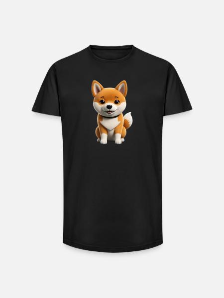 Shiba inu dog - Long Fit Men's T-Shirt - black