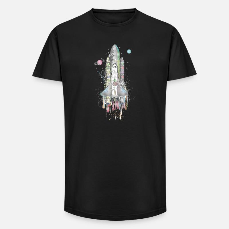 Imaginative Space Shuttle - Artfully Designed - Long Fit Men's T-Shirt - black