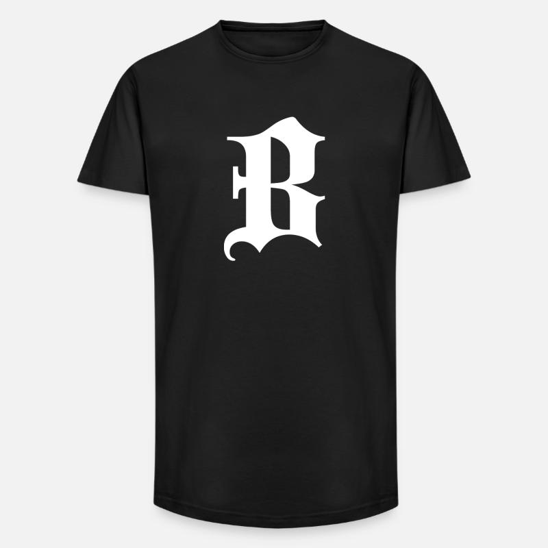 Gotische Monogramm B - Long Fit Männer T-Shirt - Schwarz