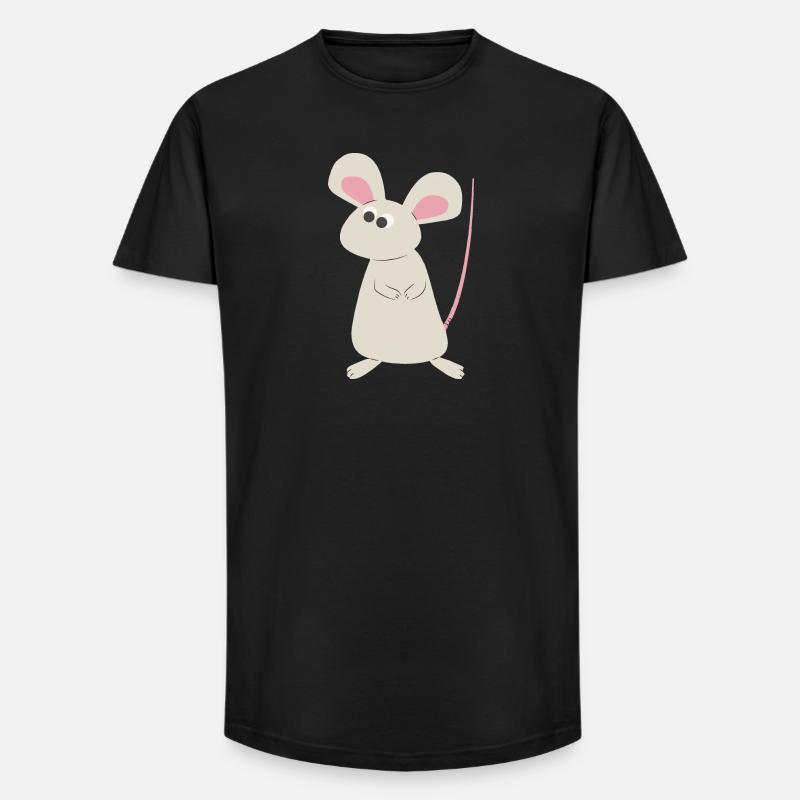 Cleveres Mäuschen - Long Fit Männer T-Shirt - Schwarz