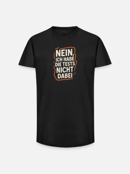 Teacher Saying Shirt – Tests Not Included - Long Fit Men's T-Shirt - black