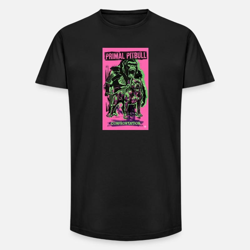 Primal Pitbull Confrontation - Long Fit Men's T-Shirt - black