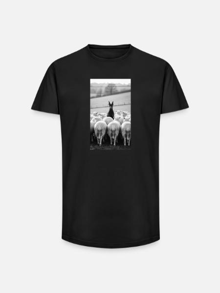 Stove guard at dawn - Long Fit Men's T-Shirt - black
