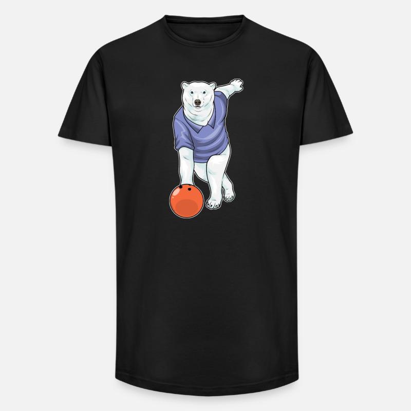 Eisbär Bowling Bowlingkugel - Long Fit Männer T-Shirt - Schwarz