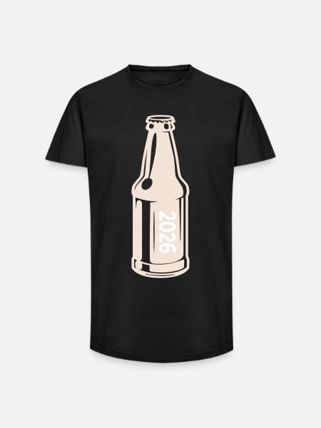 Beer 2026 Beer Bottle - Long Fit Men's T-Shirt - black
