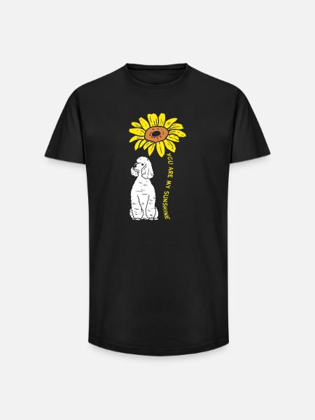 Sunflower Pup Emblem - Long Fit Men's T-Shirt - black