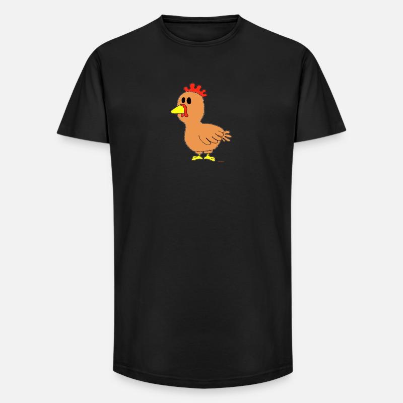 Huhn / Chicken - Long Fit Männer T-Shirt - Schwarz