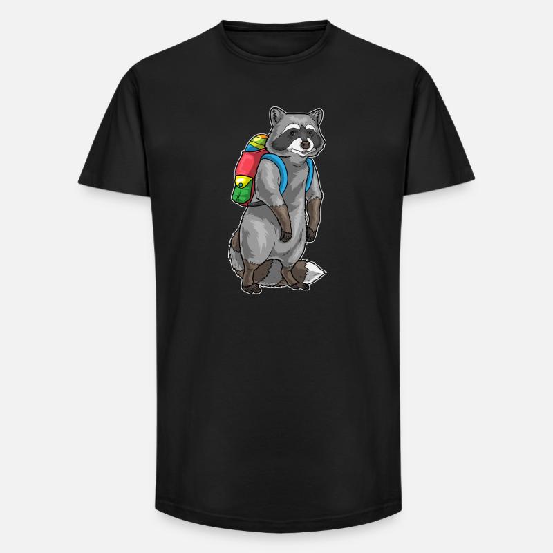 Waschbär Ostern Student - Long Fit Männer T-Shirt - Schwarz