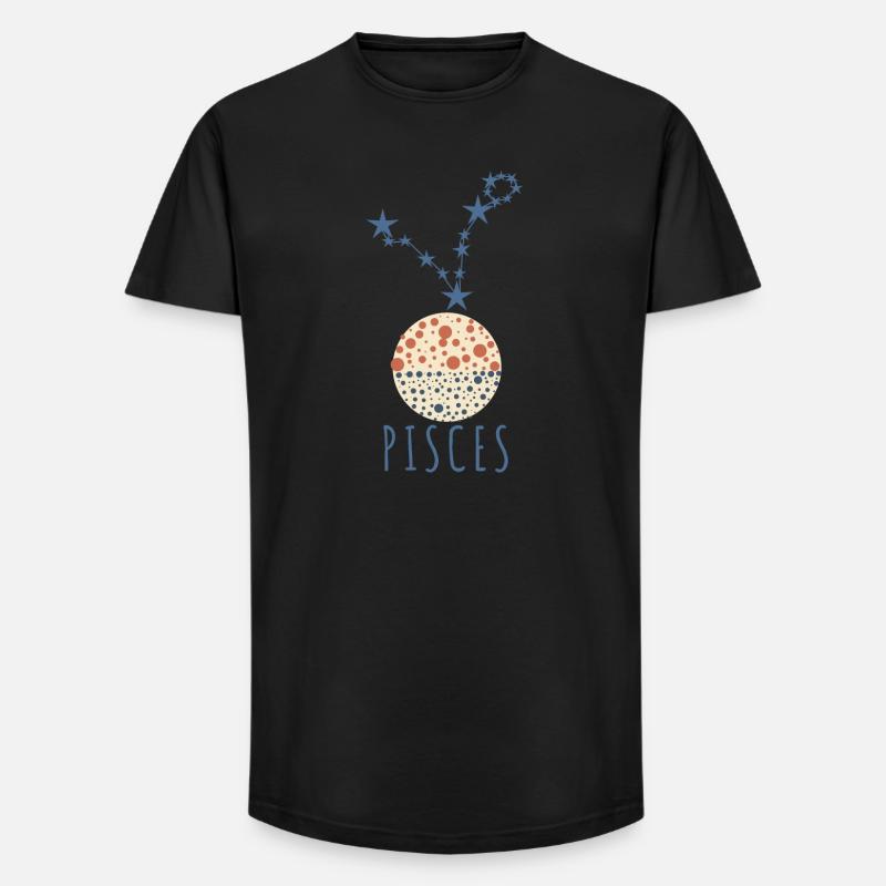 Das Sternbild der Fische - Long Fit Männer T-Shirt - Schwarz