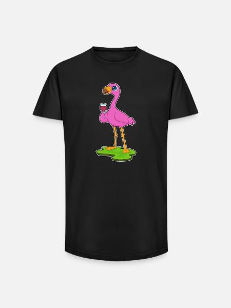 Flamingo Red Wine - Long Fit Men's T-Shirt - black