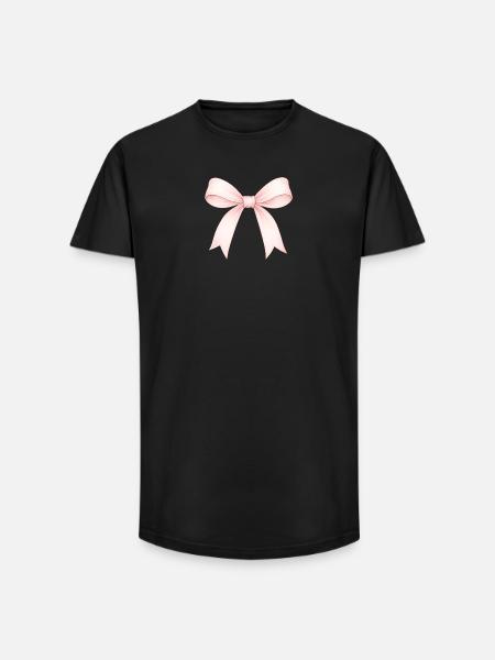 cute bow - Long Fit Men's T-Shirt - black