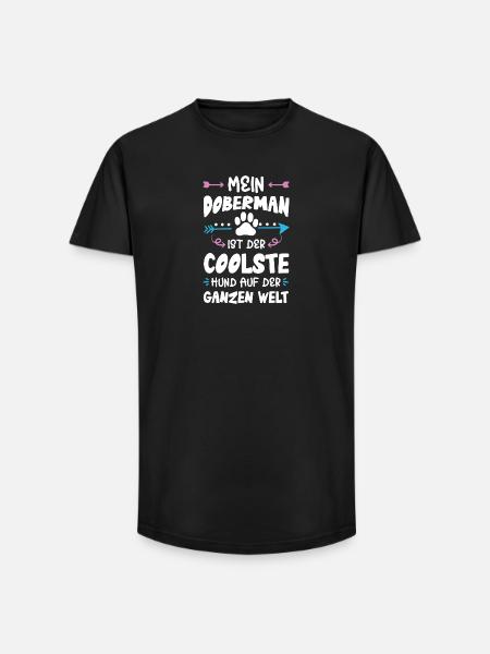 Doberman Dog Saying - Long Fit Men's T-Shirt - black