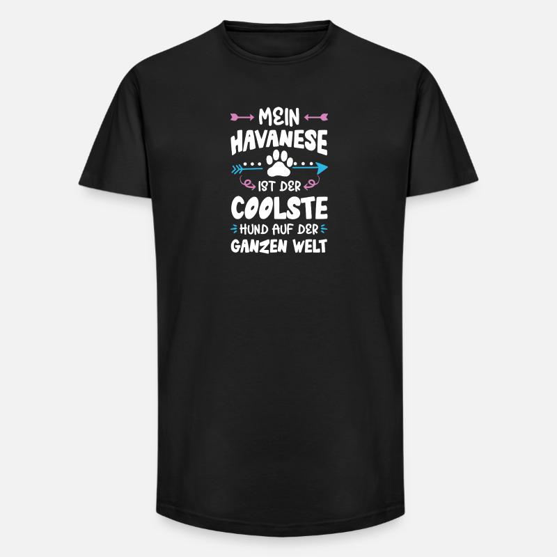 havanese hund spruch - Long Fit Männer T-Shirt - Schwarz