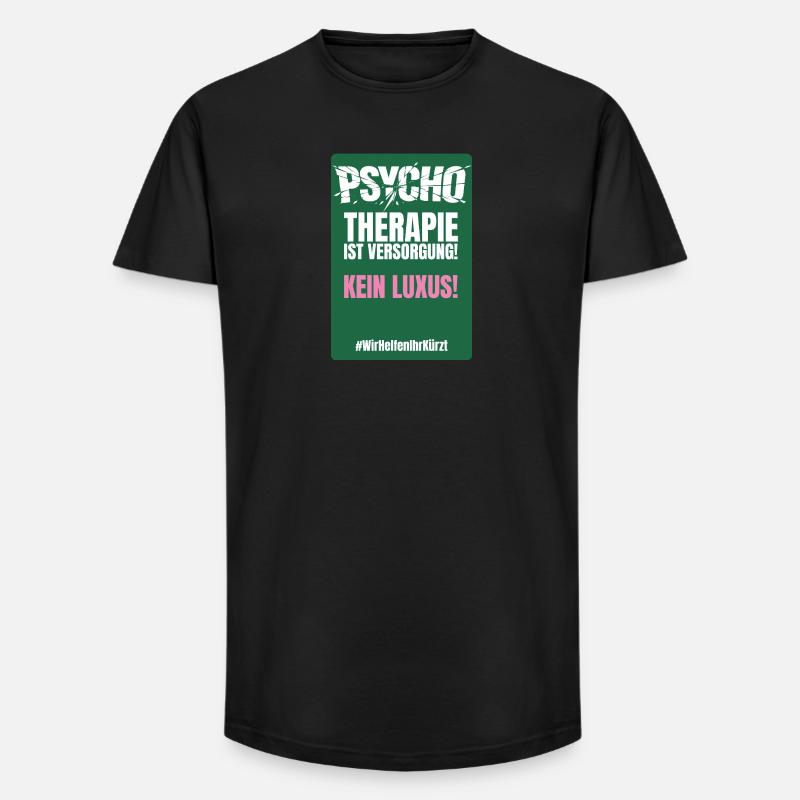PSYCHO_06 - Long Fit Männer T-Shirt - Schwarz