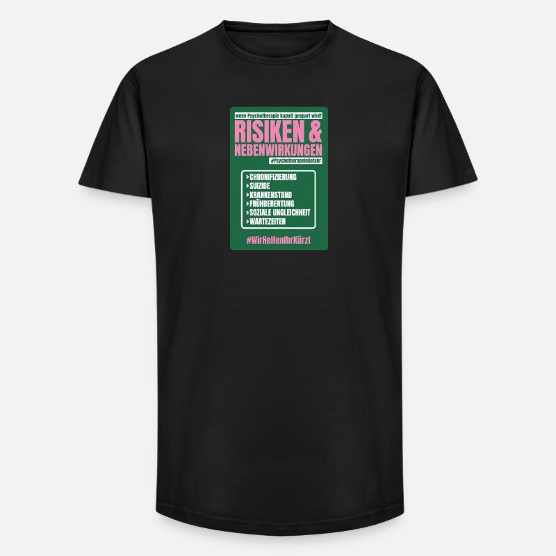 PSYCHO_03 - Long Fit Männer T-Shirt - Schwarz