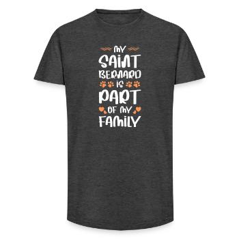 My St. Bernard family favorite - Long Fit Men's T-Shirt - charcoal grey - Front - AI Model Male 185 light (185cm)