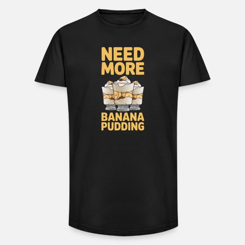 Bananenpudding Bananen Pudding Geschenke - Long Fit Männer T-Shirt - Schwarz