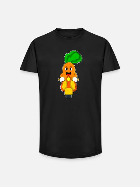 Carrot Scooter - Long Fit Men's T-Shirt - black