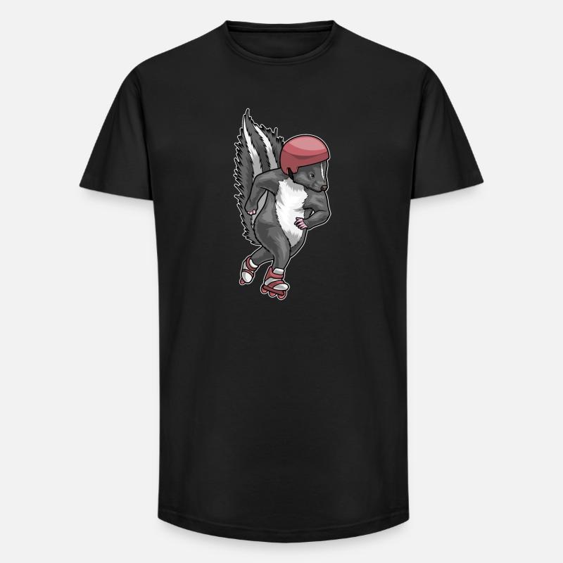 Stinktier Inline skating Rollschuhe - Long Fit Männer T-Shirt - Schwarz