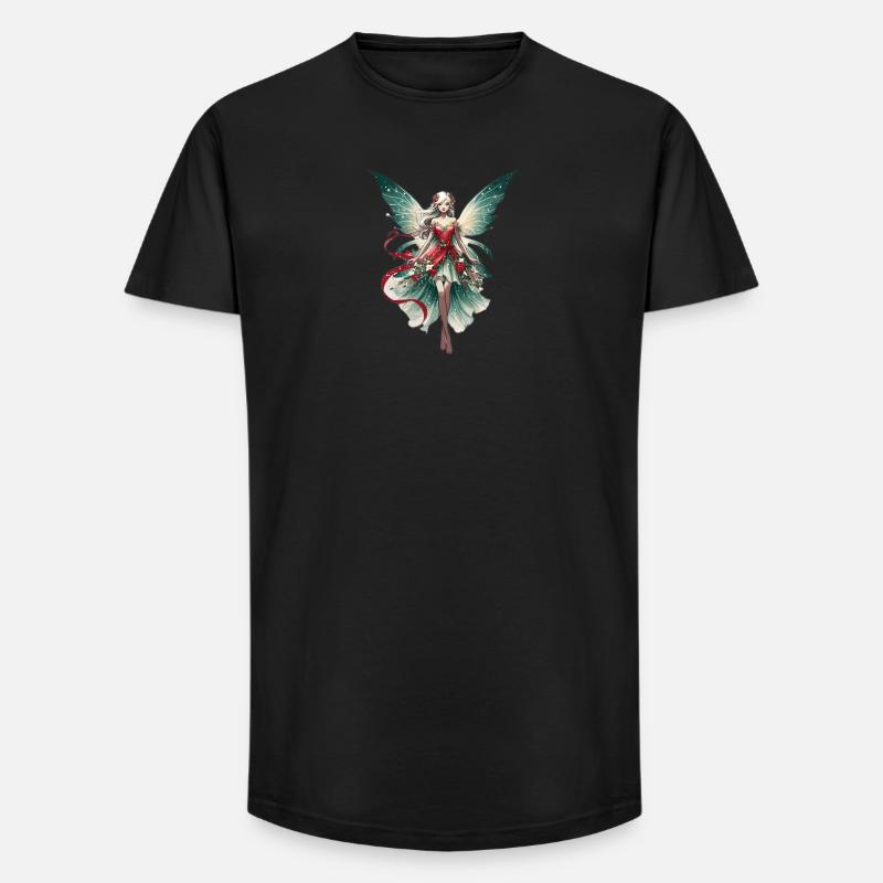 Weihnachts - Fee - Long Fit Männer T-Shirt - Schwarz