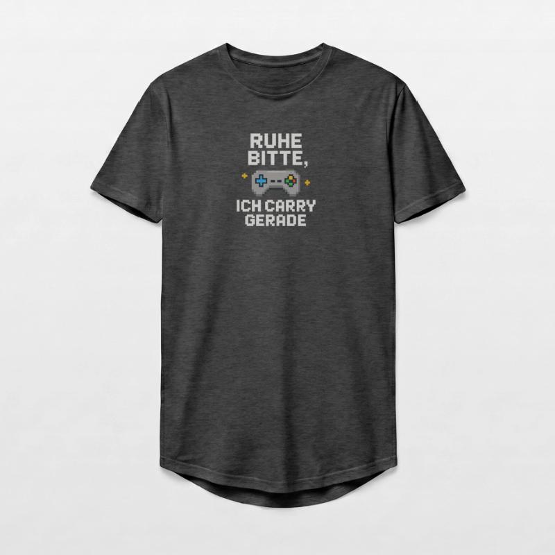 Silence Please Pixel Controller Graphiques T-shirt coupe longue homme