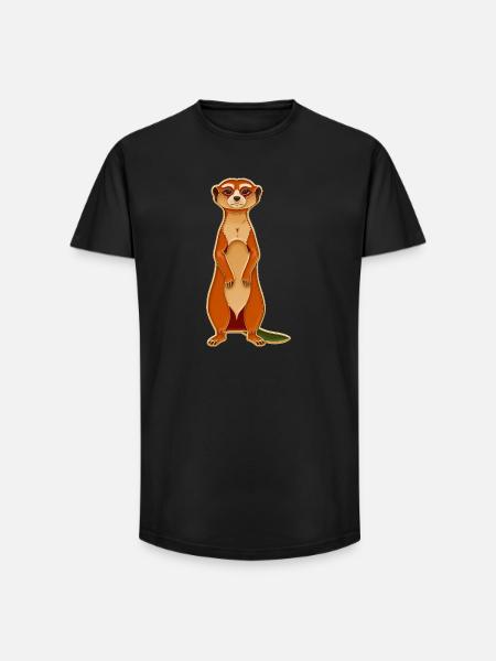 Always on the lookout - Long Fit Men's T-Shirt - black
