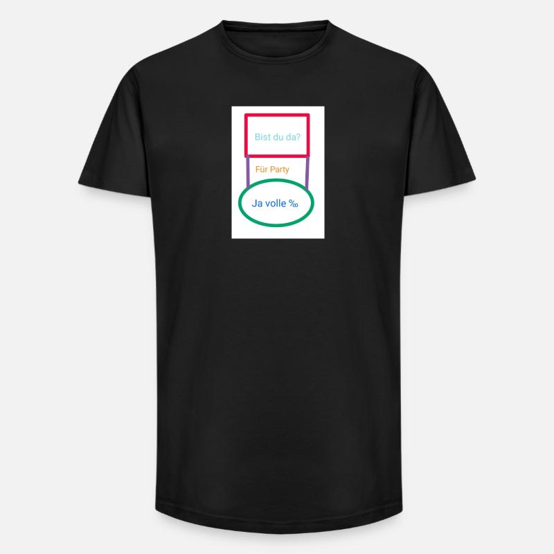 Antwort - Long Fit Männer T-Shirt - Schwarz