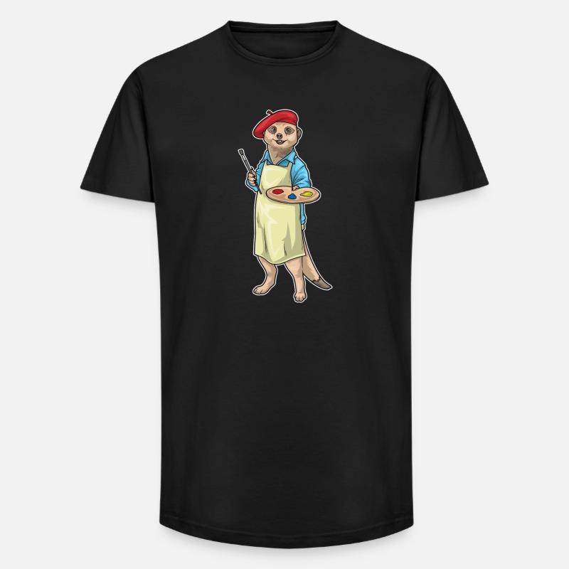 Erdmännchen - Long Fit Männer T-Shirt - Schwarz