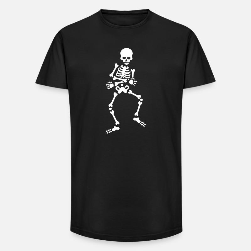 Skidibi dance challenge danse squelette meme - T-shirt coupe longue homme - noir