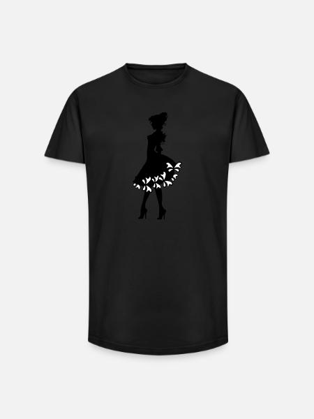 on black - Long Fit Men's T-Shirt - black
