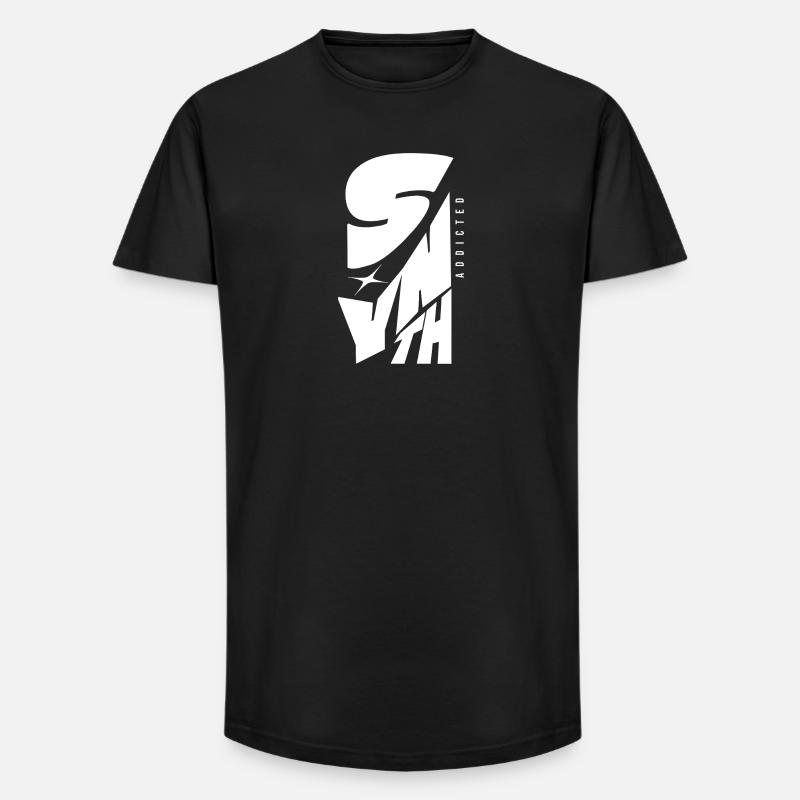 Synth Addicted Synthesizer Modular - Long Fit Männer T-Shirt - Schwarz