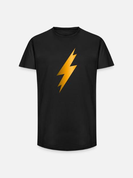 Lightning Bolt - Long Fit Men's T-Shirt - black