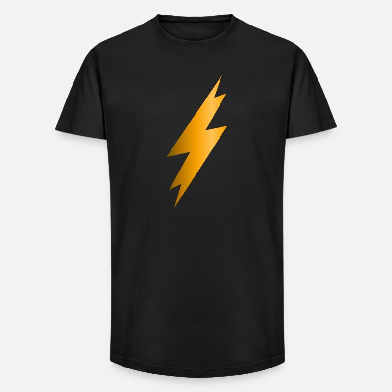 Blitzschlag - Long Fit Männer T-Shirt - Schwarz