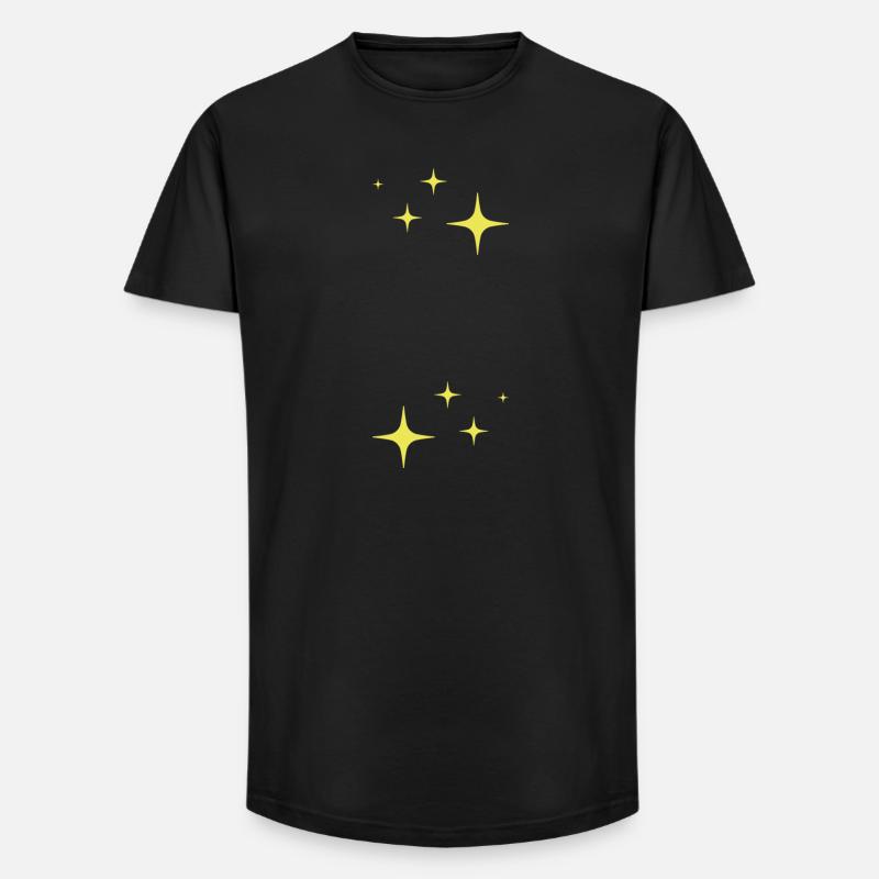 Funkeln Glitzer Sterne - Long Fit Männer T-Shirt - Schwarz