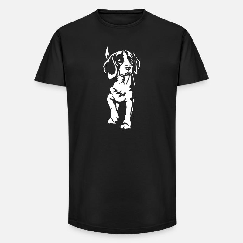 Beagle "Black Edition" - Long Fit Männer T-Shirt - Schwarz