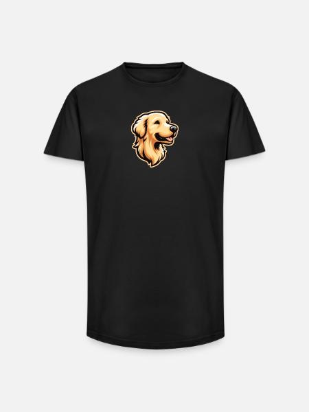 Golden Retriever Comic - Long Fit Men's T-Shirt - black